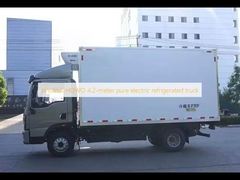 Sinotruk HOWO รถบรรทุกตู้เย็นไฟฟ้าบริสุทธิ์ขนาด 4.2 เมตร