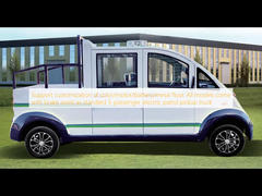 รองรับการปรับแต่งสี/มอเตอร์/แบตเตอรี่/พื้นโลหะ รถทุกรุ่นมาพร้อมระบบช่วยเบรกเป็นมาตรฐาน รถกระบะไฟฟ้าลาดตระเวน 5 ที่นั่ง